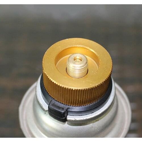 Outdoor Camping Stove Adapter Aluminum Alloy Hiking Picnic Gas Tank Adapter Stoves Connector Conversion Head 4.1x3.5x3cm