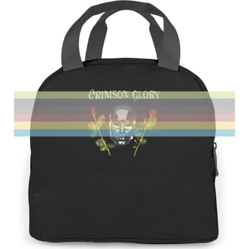 CRIMSON GLORY FIRST ALBUM 1986 PROGRESSIVE HEAVY METAL NEW BLACK women men Portable insulated lunch bag adult