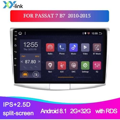 10.1 inch Car Radio Multimedia Player Android 8.1 for Volkswagen magotan CC passat 7 B7 2010-2015 2Din Autoradio GPS navigation