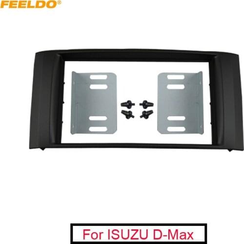 FEELDO Car 2DIN Stereo Refitting Frame Fascia For ISUZU D-Max 06-11 Dash Radio Panel Installation Kits #AM5096