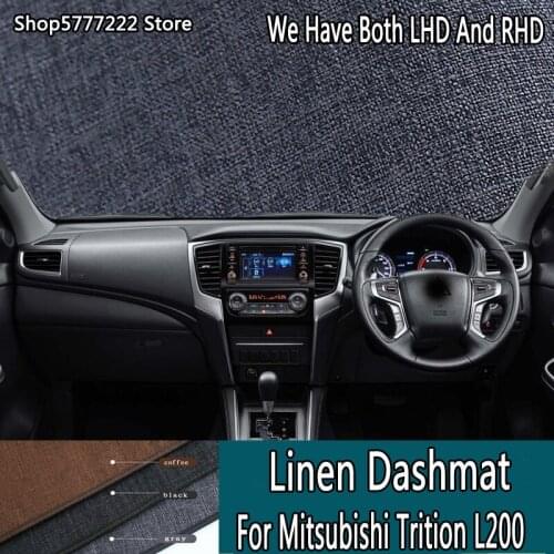 Car styling Linen noslip dash mat covers dashmat dashboard cover Accessories For Mitsubishi Barbarian Triton L200 KJ/KK/KL