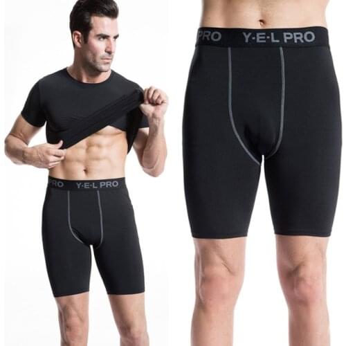 Free Shipping Mens Compression Gear Base Layer Shorts bermudas masculina de marca Tights Size XXL PRO Trousers