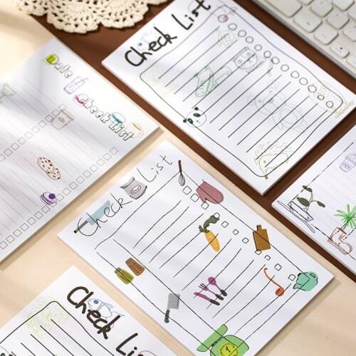 50 Sheets/set Basic Functional Brief Memo Pad Sheet Check List To Do List Planner Notepad Stationery Set School Office Supply