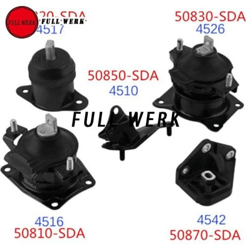 5pcs/set Engine Motor&Trans Mounts for Honda Accord Accessories 50830-SDA-A02 50810-SDA-A02 50820-SDA-A01 50850-SDA-A00 50870-SD