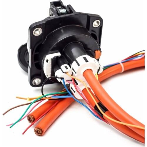 KHONS ev DC charger connector evse charging ccs combo cables63A/125A/200A CHAdeMo inlet socket