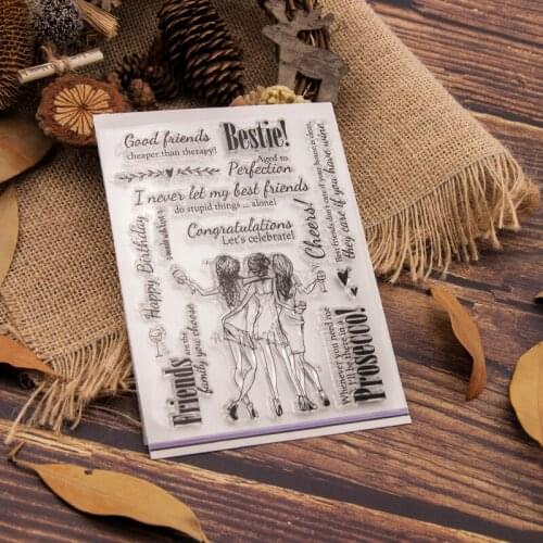 KLJUYP Good Friends Clear Stamps Scrapbook Paper Craft Clear stamp scrapbooking