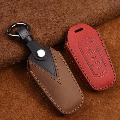 Leather Car Key Case for Geely Atlas Boyue NL3 EX7 Emgrand X7 EmgrarandX7 SUV GT GC9 Borui Keychain Smart Key Case Covers