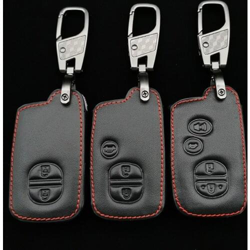 Remote Leather Car Key Cover For Toyota Chr c-Hr Land Cruiser 200 Avensis Auris Corolla Rav4 Prius Prado Camry Crown Yaris