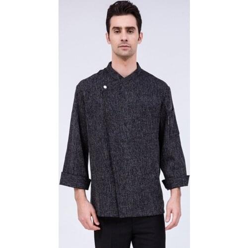 Long Sleeve Chef Jacket Adult Kitchen Black Overalls Chef Uniformbaking Pastry Cook Coat Short Sleeve Mens Work Clothes B-6520