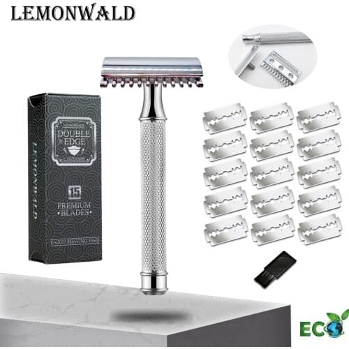 Lemonwald Men Razor Open And Close Comb Double Edge Safety Razor Stainless Steel Handle Zinc Alloy Head Single Face Comb Razor
