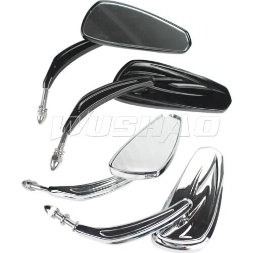 Motorcycle Rear View Side Mirrors For Harley Dyna CVO Softail Electra Glide Road King Fat Boy Low Rider FXDL Sportster 1200 883