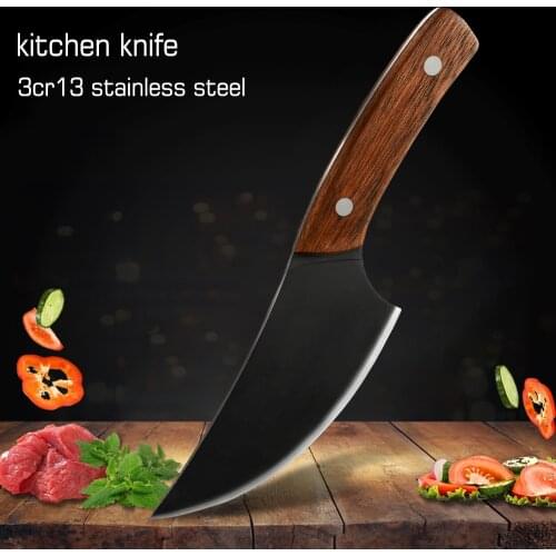 ZEMEN Full Tang Handle 5.5Inch Boning Camping Knife Set Handmade Slicer Chefs Kitchen Butcher Knife Leather Sheath Boning Knife