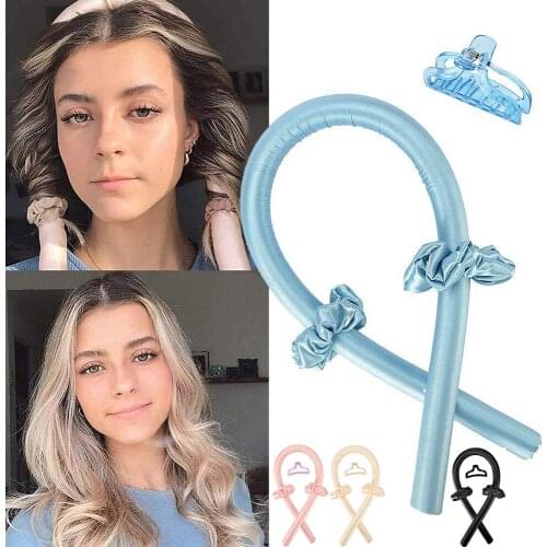 Heatless Curling Rod Headband for Women Hair Curling Ribbon Kit Foam Roller Hair Curler No Heat Waves Rollers Curlers Styling