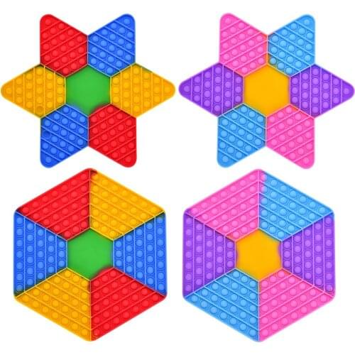 Fidget Toy Checkerboard Silicone Push Bubble Fingertip Toys Anti-Stress Reliever Squeeze Crafts Adults Children Sensory Toys