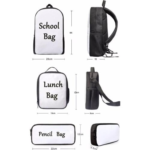 School Bags for Teenagers Girls Schoolbag Large Capacity Foot Ball Printing School Children Backpack Set Pencil Bag