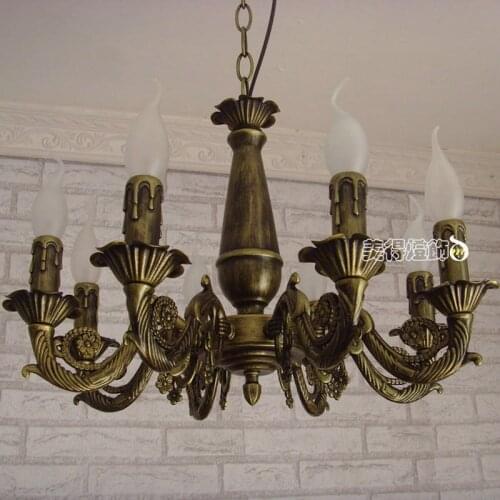 Modern Chandelier Light Antique Iron Brass Color Lighting Modern decoration Lamp Iron Chandelier for Ceiling Chandelier WF1027