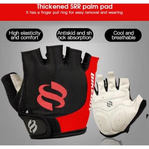 Cycling Half Finger Gloves Bicycle Riding Gloves Anti-skid Shock Absorption Outdoor Sports Gloves Men Women Riding Equipment