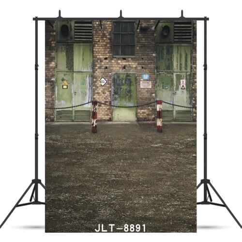 Vinyl Photographic Background Vintage Brick Wall Door For Child Baby New Born Shower Portrait Backdrop Studio Shoot Photocall