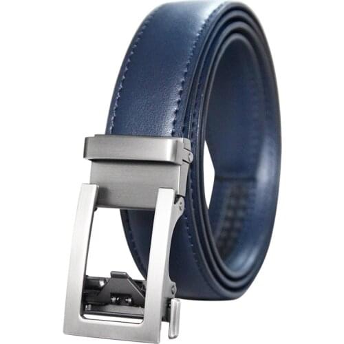 High Quality Mens Ratchet Click Belt Genuine Leather Dress Belt for Men Jeans Holeless Automatic Sliding Buckle belts
