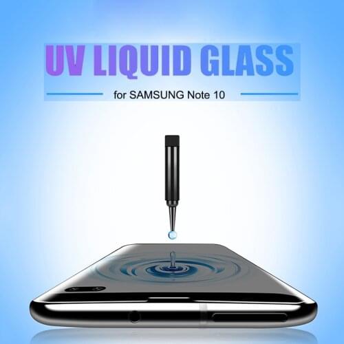 UV Tempered Glass Screen Protector For Samsung Galaxy S20 FE S10 5G S8 S9 Plus Note 10 20 Ultra 8 9 S6 S7 Edge Liquid Glue Glass