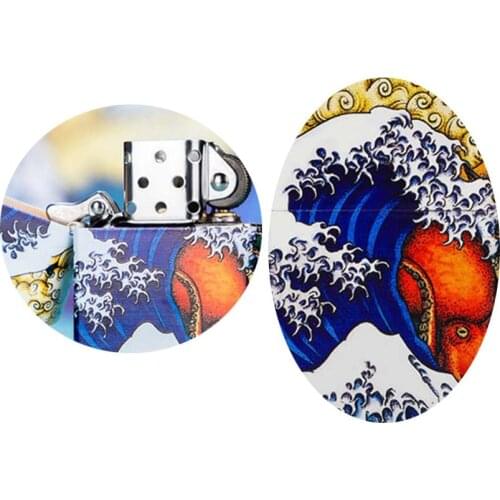 Lighter Cliper Ciger Oil Windproof Refillable Gasoline Retro Men Gadget High Quality