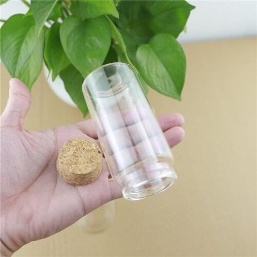 12pcs/lot 47*100mm 120ml Cork Stopper Glass Bottles Spicy Storage Jar Bottle Containers Glass spice storage Jars Vials DIY Craft