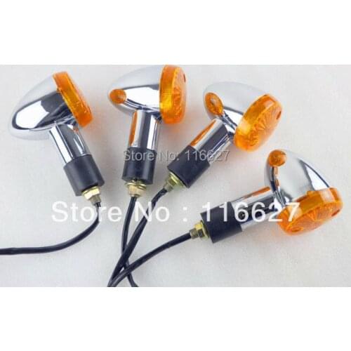 4 x 2" Chrome Bullet Big Turn Signal indicator for Yamaha VStar XV XVS Virago VT VTX Shadow Cruiser Chopper free shipping
