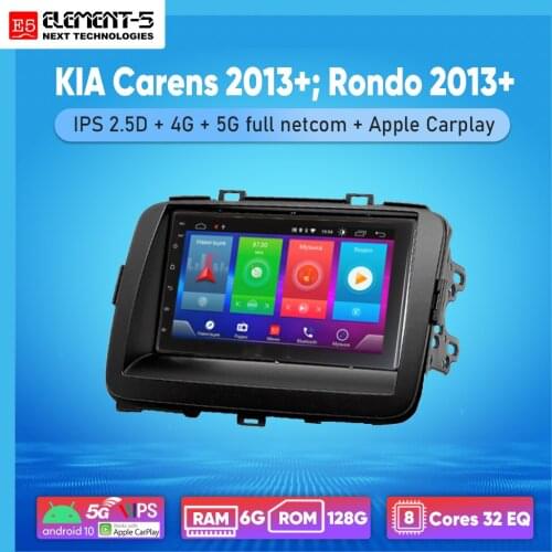 ELEMENT-5 7" 6G+128G Android 10 4G 5G WIFI RDS DSP Car Radio For KIA Carens 2013+; Rondo 2013+ Navigation GPS HiFi