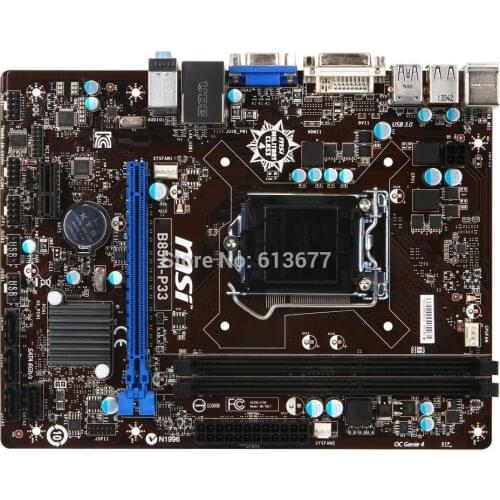 Free shipping original motherboard for MSI B85M-P33 DDR3 LGA 1150 Solid Capacitor motherboard