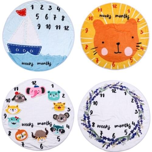 Baby Milestone Blanket Baby Photography Props Blanket Newborn 12 Monthly Photo Props Elk Background Blanket for Shooting