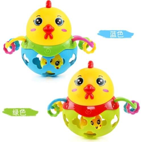 Baby Hand-Held Rattle Ball Infant Teaching Aids Rattle Educational Fitness Soft Rubber Ball Colorful Bell Ball Baby Toys