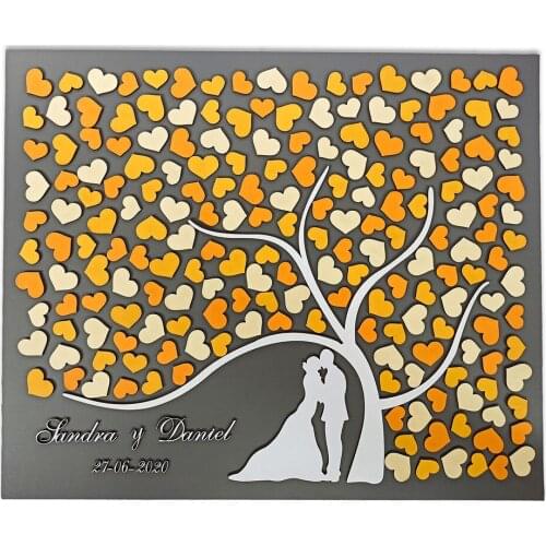 Personalized Rustic Wedding Guest Book Alternatives Wood Wedding Decor Unique Yellow Autumn Guestbook Wedding Gifts