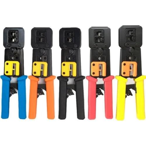 Cable Tools Crimper EZ Perforated Crystal Head Crimping Pliers Network Pliers Wire Stripper Clamp Tongs Multifunction