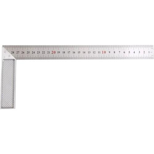 300mm Aluminum Alloy Square Ruler 90 Degree Right Angle Turning Ruler Woodworking Measuring Tools Gauge