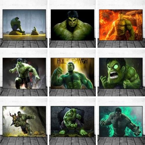 Marvel Avengers Canvas Paintings Superhero Hulk Posters and Prints Wall Art Pictures for Living Room Home Decoration Cuadros