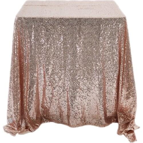 Square Embroidered Sequin Table Cloth for Home Restaurant Hotel Wedding Party Banquet Scene Decor