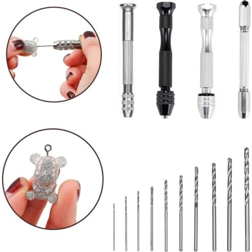 Metal Hand Drill 0.8-3.0mm Drill Screw For Resin Molds UV Epoxy Resin Mold Tools DIY Jewelry Making Handmade Equipments Tool