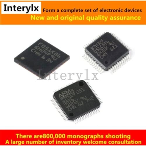 1Pcs New STM32F051K8U6 F051K86 QFN-32 STM32F051C8T6 LQFP-48 STM32F051R8T6 TR LQFP-64 Micro Controller