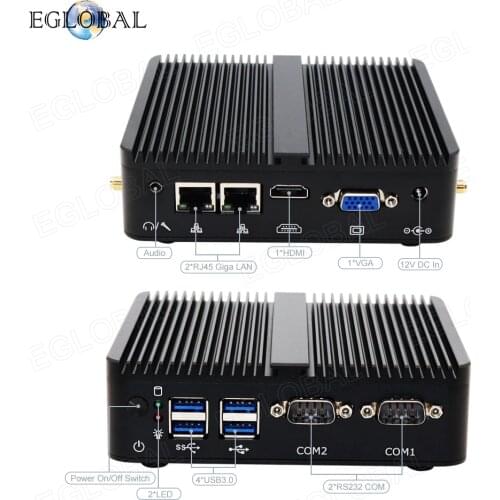 Cheapest Intel Celeron J4125 Barebone Fanless Mini Computer Pc 2LAN 2COM HDMI VGA 3Years Warranty