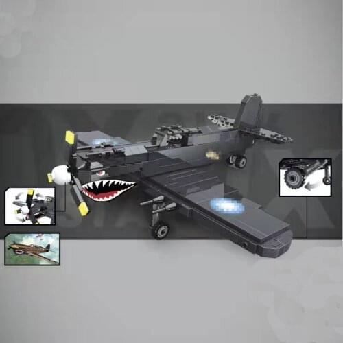 Ww2 blocks plane fighter jet model toy Military Airplane Soviet Army US Armor WW1 Fighter Jets Kits Building Block World War P40