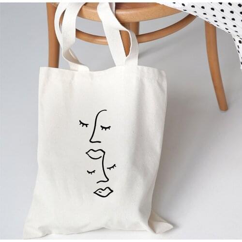 Fashion Tumblr Shoulder Bags Women Large Casual Canvas Tote Bag Vintage Cartoon Eco Reusable Handbag Harajuku Ins Funny Book Bag