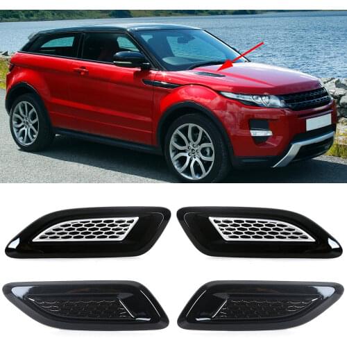 K-Car Pair Hood Air Vent Outlet Wing Cover Trim Car Exterior Decoration For Land Rover Range Rover Evoque 2012-2018