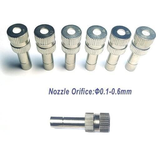 Quick Pushing Nozzles Nickeled Brass Adjustable Fogging Spray Sprinkler Garden For Misting Cooling System