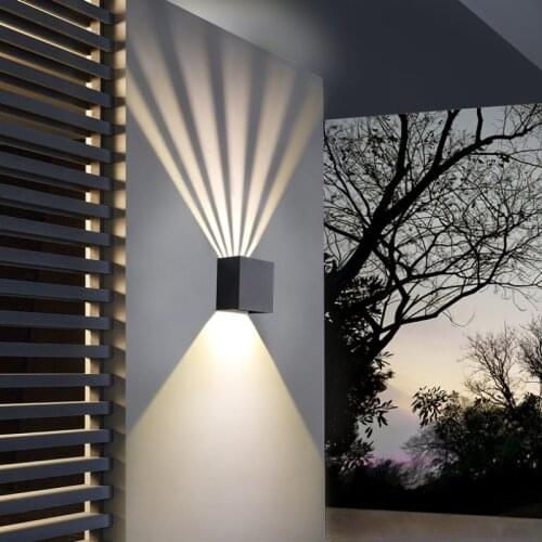 Led wall light with for outside garden Adjustable Angle Square Exterior Corridor Moisture-proof Outdoor Lighting Wall lamp