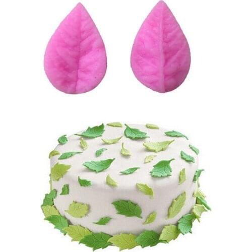 New DIY leaf liquid silicone mold turn sugar cake mold E135