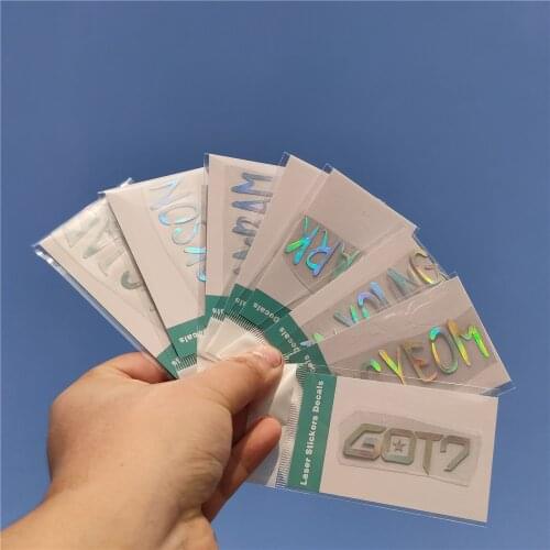 Kpop Got7 dazzling Laser stickers for fans collection GOT7 Member name kpop supplies