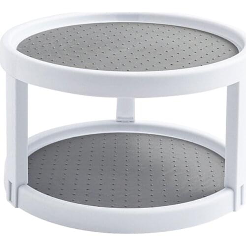 Rotatable Spice Storage Rack Kitchenware Double-layer Corner Storage Holders Seasoning Bottles Spices Shelf Kitchen Organizer