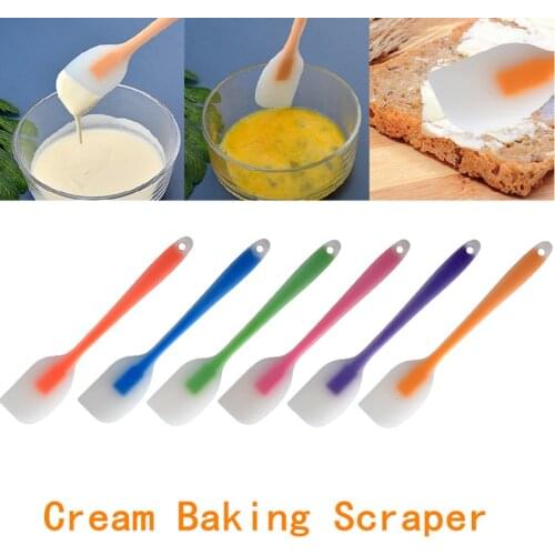 Silicone Cream Scraper DIY Bread Cake Butter Spatula Cutter Chocolate Smoother Non-stick Heat Resistant Kitchen Pastry Tools