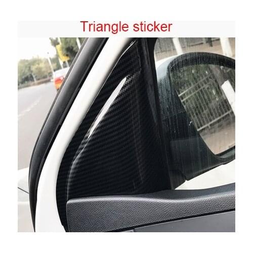 For Peugeot 408 2014-2019 carbon fiber Triangle sticker 1pc