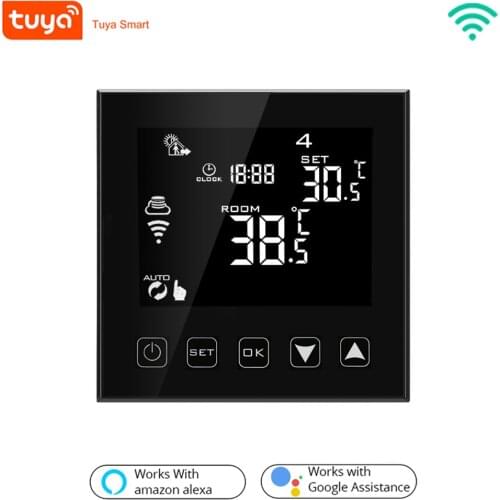 Tuya WiFi Smart Thermostat Electric Floor Heating Water/Gas Boiler Temperature Remote Controller for Google Home, Alexa